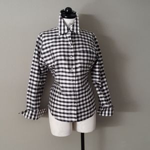 Silk black & white blouse